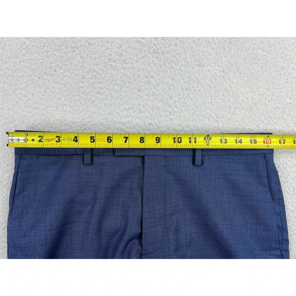 Banana Republic Dress Pants Mens 31x30 Blue Slim Fit Wool Stretch Formal